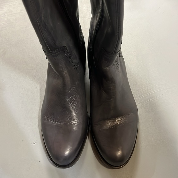 Garnet Hill Gabriella Leather Riding Boots - Picture 3 of 5